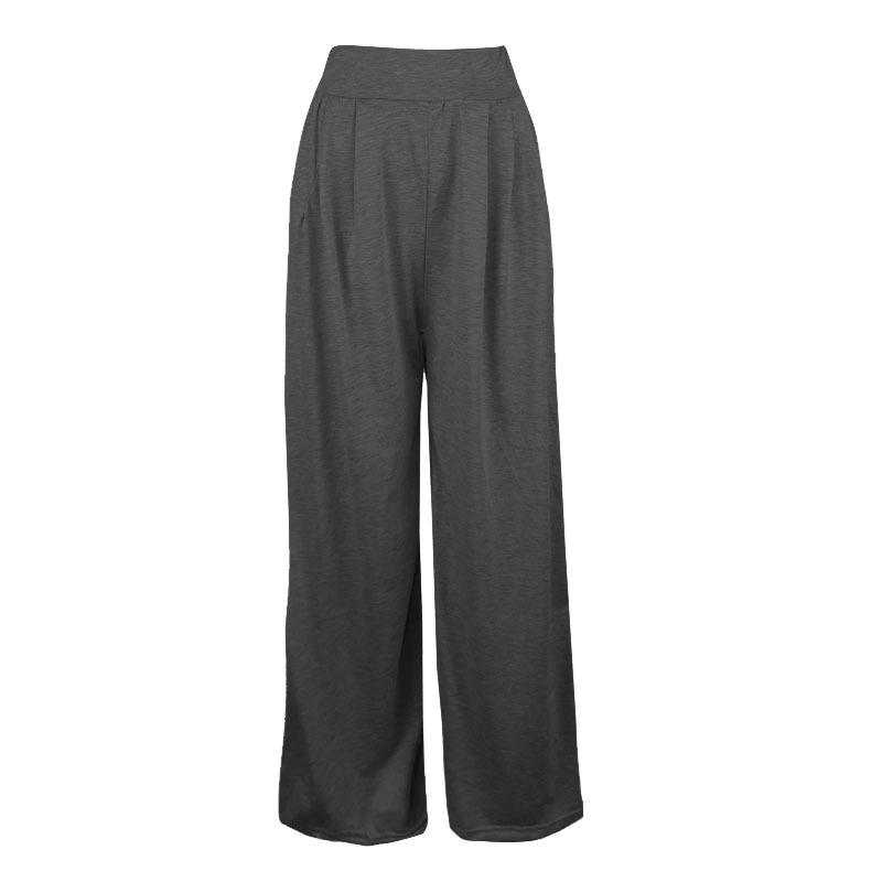 Women Knit Flared Pants High Waist Wide Leg Long Trousers Casual Bell Bottom Pants