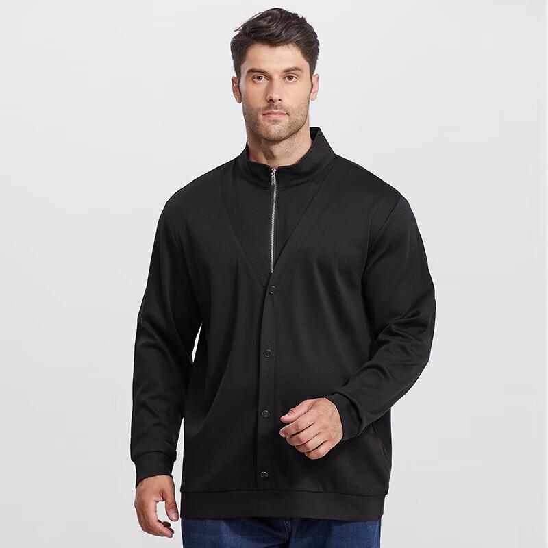 

DIBINZE Men s Plus Size Solid Mock Neck Long Sleeve Layered Pullover 4XL