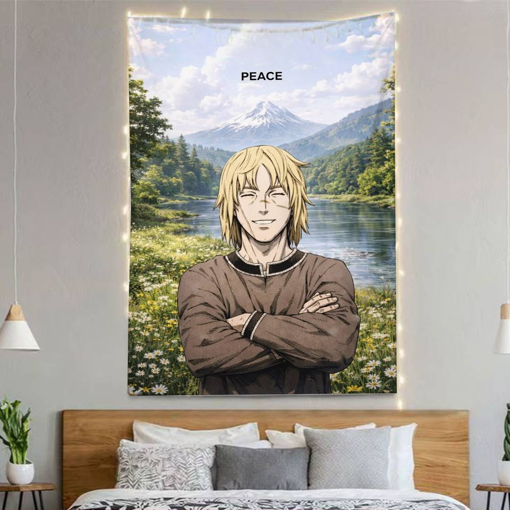 Hot Anime 2026 Vvinland Sagas Flags Wall Hanging Background Art Banner For Bedroom Home Outdoor Decor