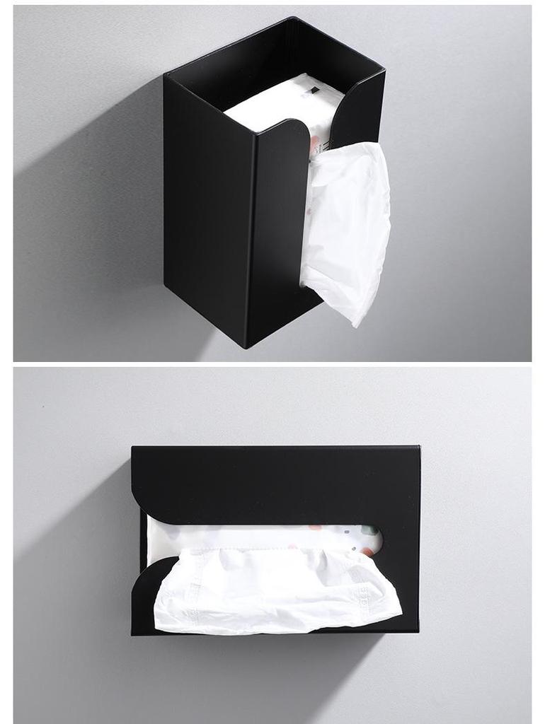 Universal Black Wall-Mounted Kitchen & Bathroom Paper Towel Dispenser Stand
