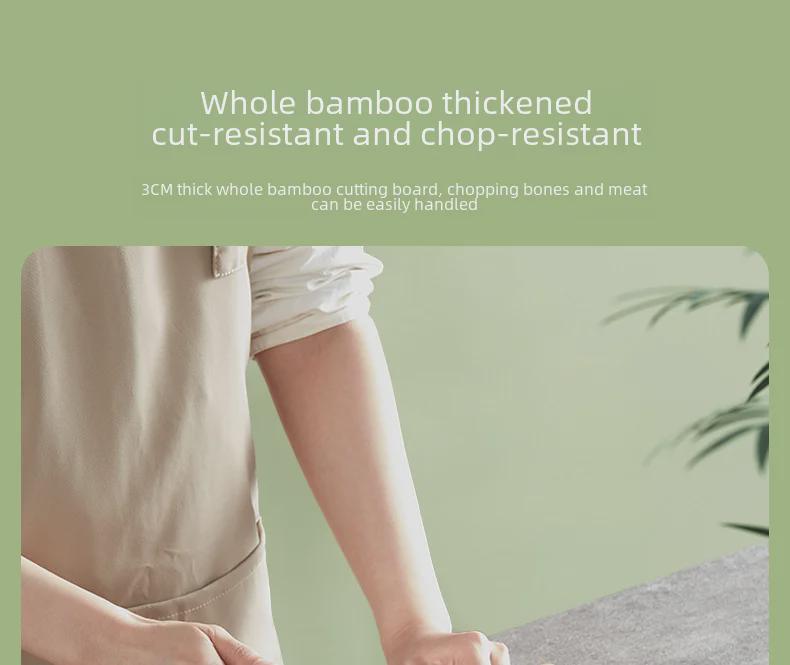 Tabla de Cortar de Bambú Antibacteriano Espesado Weijia - Tabla de Cortar Doméstica Resistente al Moho para Cocina y Preparación de Carne