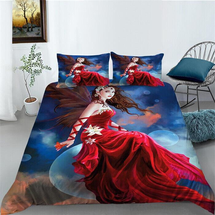3D Printed Ultra-fine Fiber Bedding Set King Queen Bed Down Duvet Cover Pillowcase 2/3pc European and American Style Bed Cover Home Textile