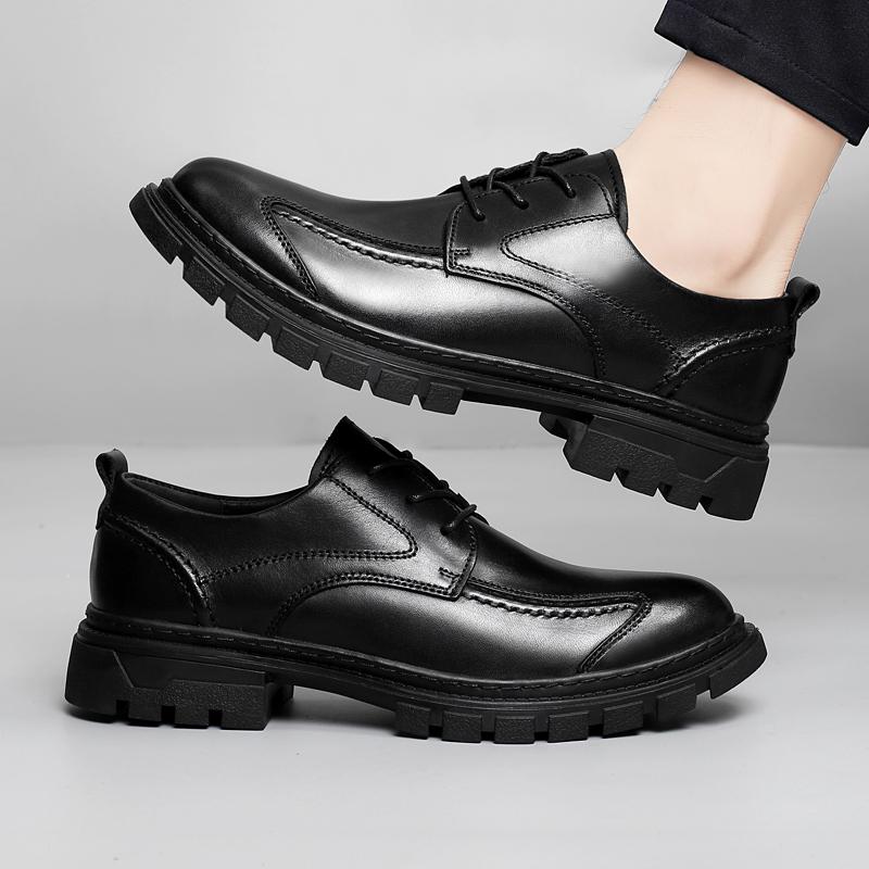 Fashion British Style Men Dress Oxfords Shoe New Trend Male Footwear Genuine Leather Men's Shoes High Quality Mens Business Dress Shoes