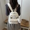 Schoolbag New Sweet and Cute Polka Dot Backpack Fashion Cartoon Plush Rabbit Schoolbag Casual Large Capacity Girl Backpack