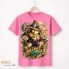 Anime Jojo Bizarre Adventure Steel Ball Run Gyro Zeppeli T-Shirts Unisex Damen Freizeit Baumwolle Kurze Ärmel Übergroße T-Shirts