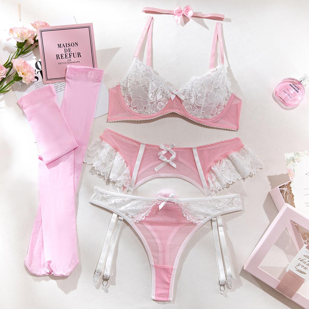 Sexy Dessous Fünfteiliges Set Sexy BH Set Krankenschwester Uniform