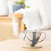 Marui Pottery Shigaraki Ware Hechimon Mug, Approx. 300ml Capacity, Glacier White, 3-4437