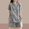 Damen Retro Freizeitshorts & T-Shirt Set - Sommer 2025 Modetrend