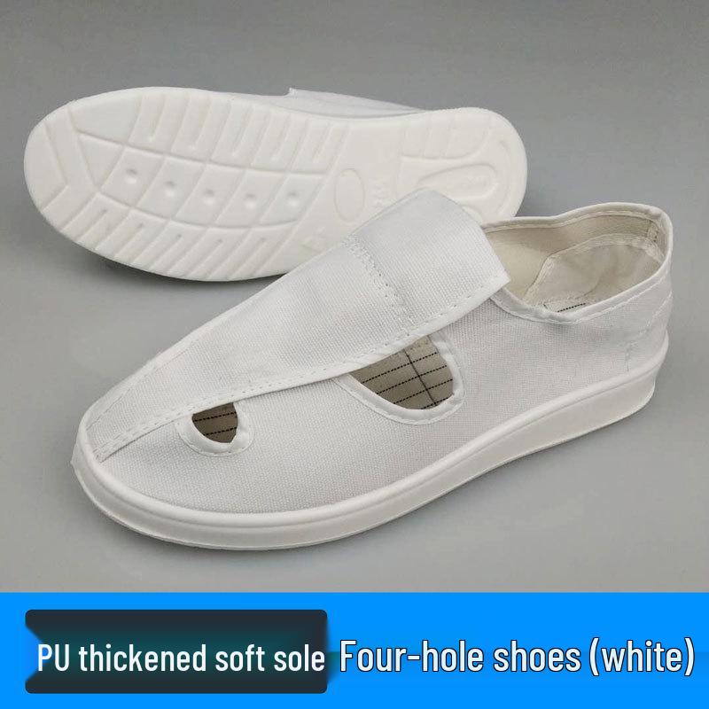 Breathable Blue Anti-static Work Shoes with Soft PU Sole and Medium Towel Lining