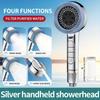 with Filter Shower Head One-Key Stop Water Massage Shower Head Rainfall  Bathroom Accessories