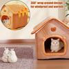 Cat Bed Cave Washable Warm with Removable Cushion Winter Indoor Cat House Kitten Bed for Puppy Small Dog Pet Bedroom Living Room
