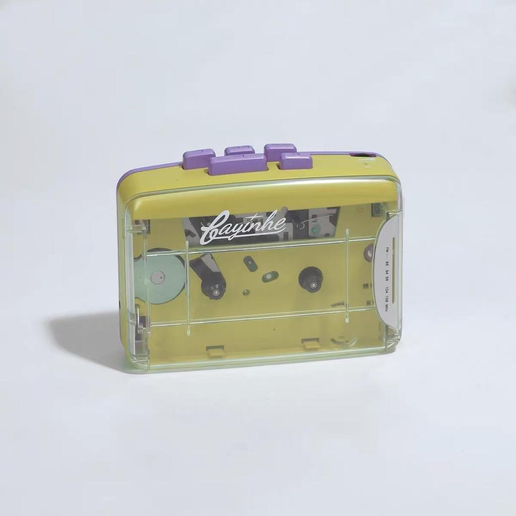 Portable Cassette Player with Speaker, Radio, and Headphones for English Listening and Playback