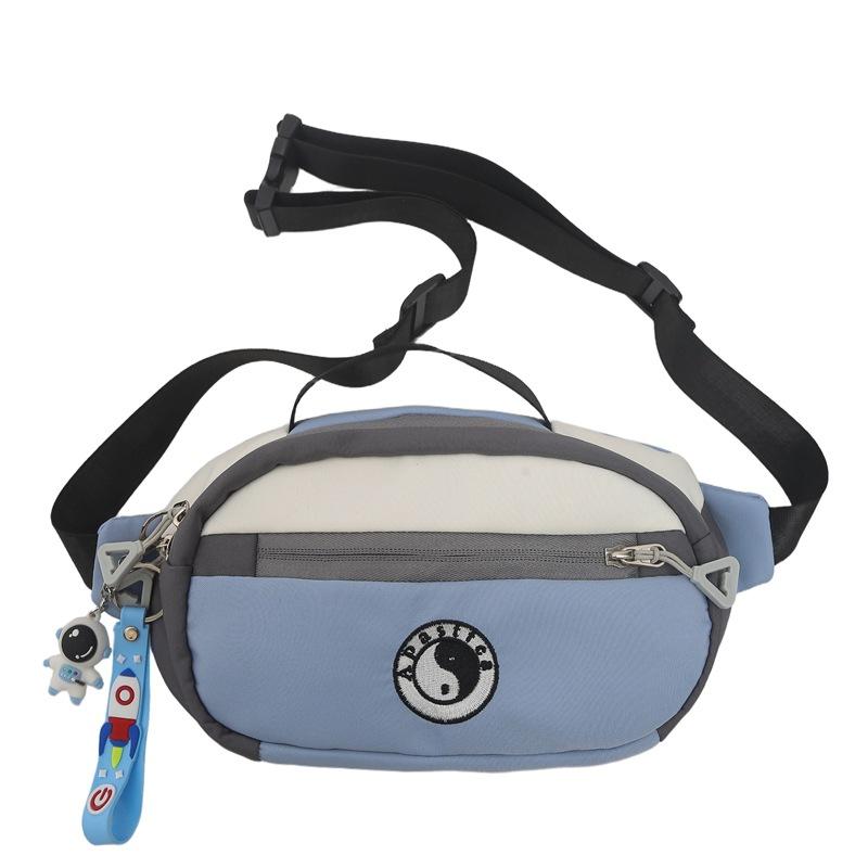 Borsa da petto da donna a colori contrastanti casual da esterno per equitazione a tracolla borsa locomotiva alla moda versatile borsa per cellulare marsupio sportivo da uomo