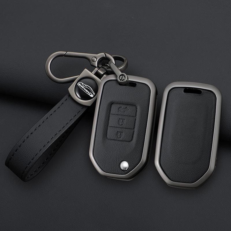 Interior Mouldings Zinc Alloy Car Key Case Cover Shell For Honda Civic Accord City Odyssey CR-V XR-V HR-V Vezel Jade Jazz Crider