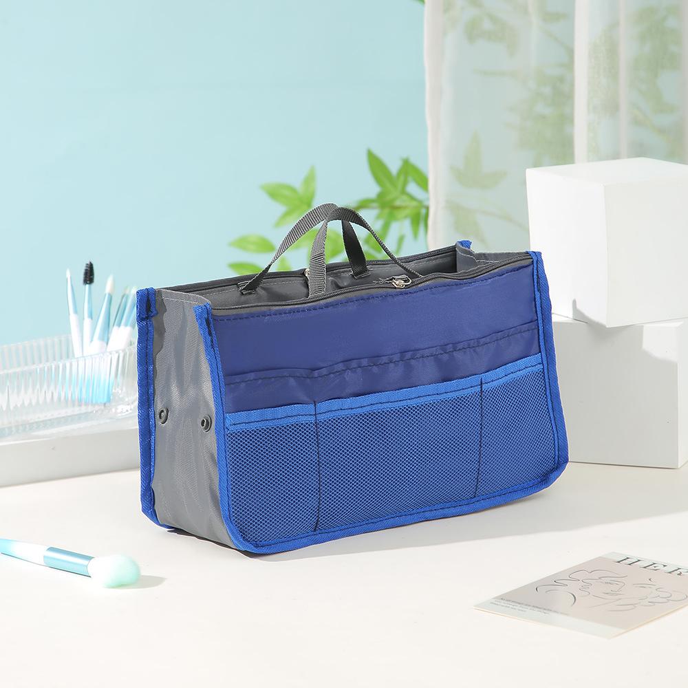Large Capacity Portable Cosmetic Bag Double Zipper Travel Toiletry Organizer with Handle KTB