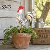 Bauernhaus Gartendekoration Metall Hahnenstatuen, Wasserdichte Hühnerskulptur, Rustikale Outdoor Dekoration Dekoration Hofschmuck für Terrasse Rasen Hinterhof