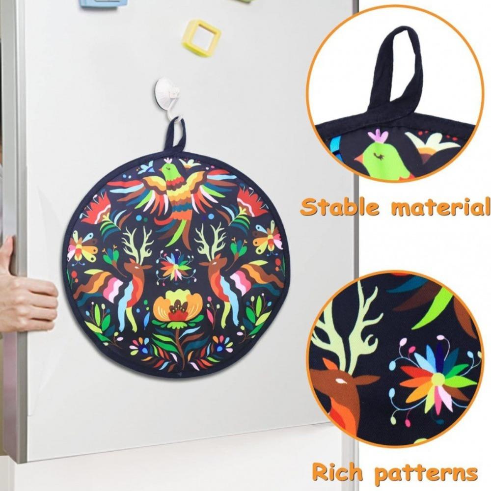 Heat Resistant Tortilla Warmer Pouch Round Pancake Thermal Bag Practical Burrito Cloth Bag  Outdoor