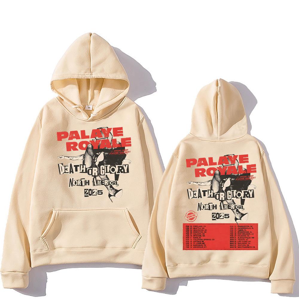 Palaye Royale Death or Glory World Tour Hoodie Vintage Pattern Letter Sweatshirt Klassischer kreativer Pullover Unisex Y2K Streetwear