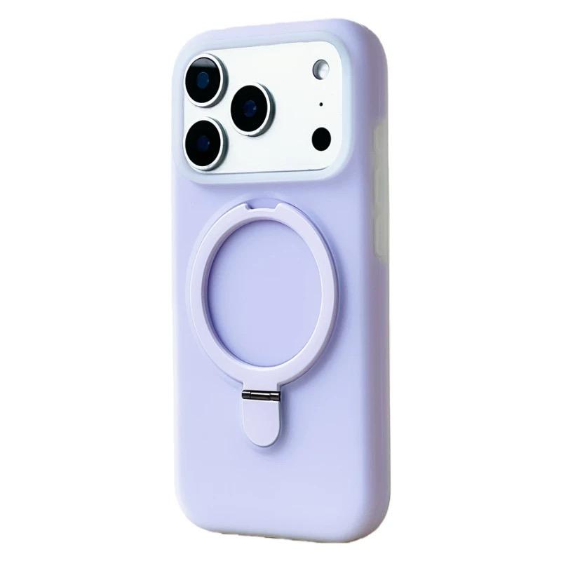 Luxury Liquid Silicone Stand Ring Holder Magnetic For Magsafe Case For iPhone 17 Pro Max Air 16 15 14 13 Skin friendly Cover