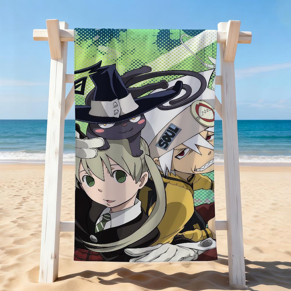 Adventure anime S-Soul E-Eater Towel Drying Bath Towel Applicable To Light Swimming Camping Yoga Beach Out