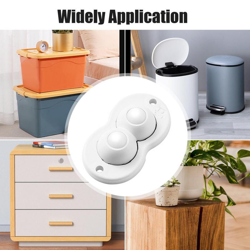 Universal Pulley | 360 Degree Rotation Small Castor Wheels | 4pcs Mini Swivel Casters Wheels for Storage Box Case Cabinet Trash