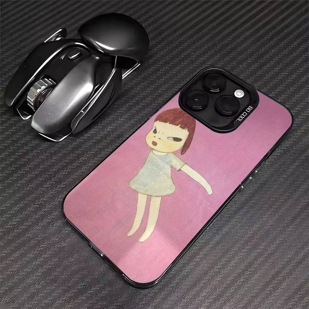 Y-Yoshitomo N-Nara Phone Case For iPhone 17 16 15 14 13 12 11 Pro Max XS Max 7 8 Plus Shockproof Silicone Matte Cover