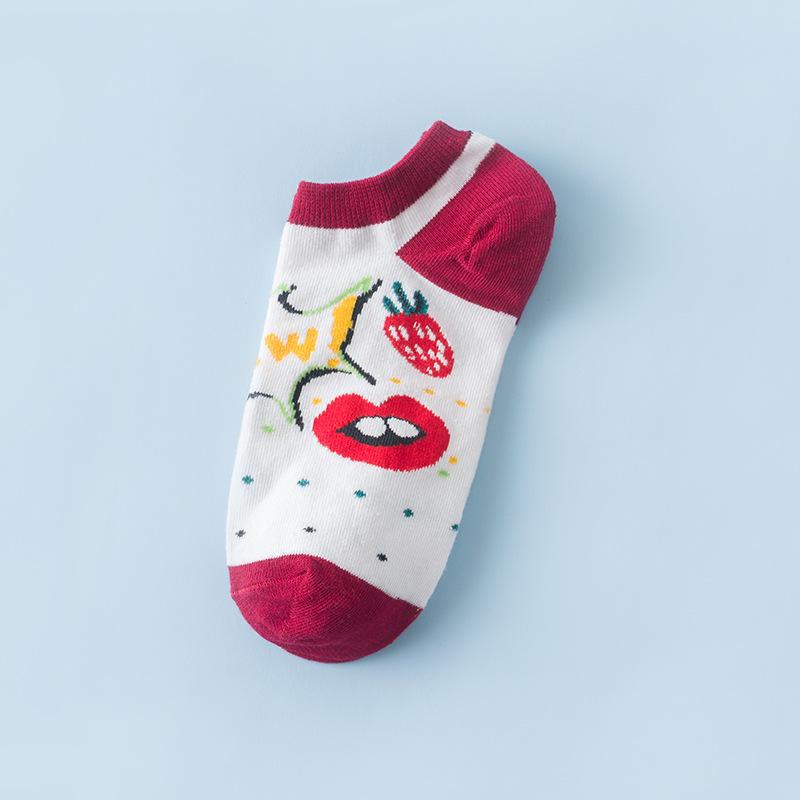Japanese Cartoon Cotton Socks - Unisex Spring & Autumn Low-Cut Trendy Streetwear