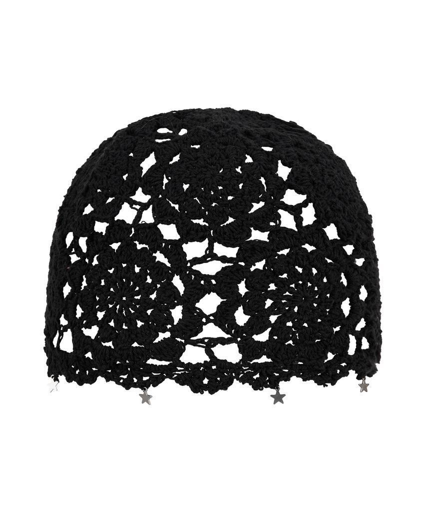 NAKED SURF CLUB Crochet Twinkle Beanie (Black)