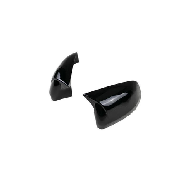 Gloss Black Ox Horn Rearview Mirror Lid Cover Trim For 11-21 Jeep Grand Cherokee