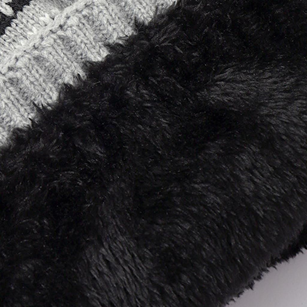 Adult Thicken Hat Gloves Neck Gaiter Set Teens Knitted Beanies Hat Suit Winter Warm Boys Girls Christmas Hat for Outdoor