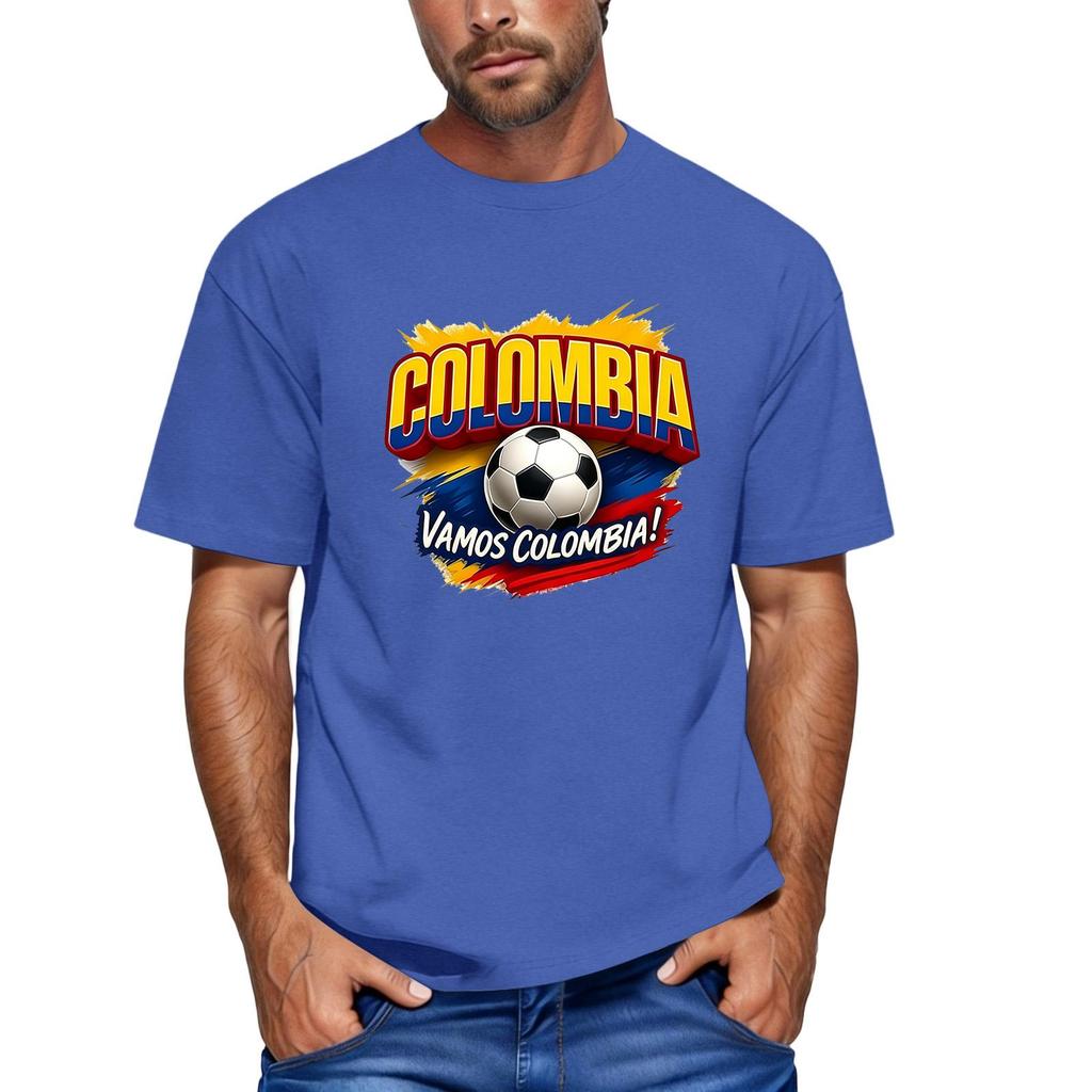 Men's Casual Short Sleeve Crew Neck T-Shirt Soccer Graphic Print Top Lightweight Comfortable Fit