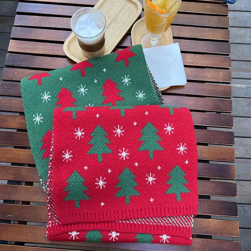 Fashionable Christmas Tree Scarf Warm Shawl Christmas Scarf Student Couple Christmas Gift 2026 Winter Warm Neck Protection Scarf