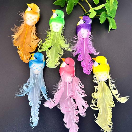 Artificial Birds Simulation Foam Birds with 3D Feather Tail Realistic Clip