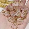 X6HE 2 Pcs Birth Stone Heart Necklace Girls Diamond Castle Necklace for Teen Girls