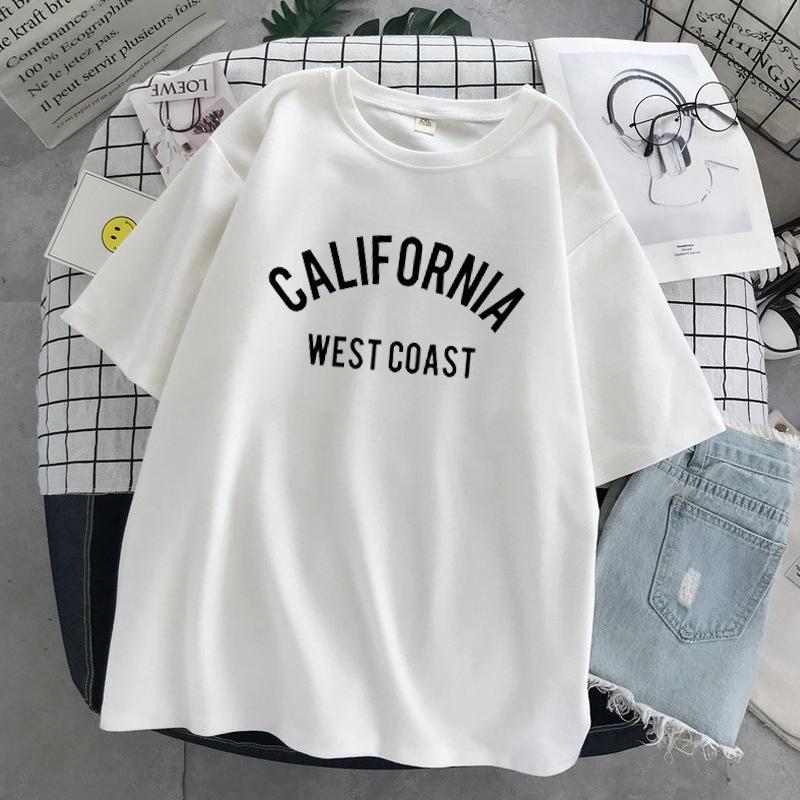 Califrnia Costa Oeste Mulher Carta T Camisa Impressa Casual Engraado T Camisa Para Senhora Unisexinas Topo T Hipster Tumblr Ins Navio Da Gota