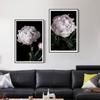 Peony Flower Canvas Poster Nordic Pink White Floral Botanical Print Wall Art Painting Scandinavian Decoration Picture Room Decor