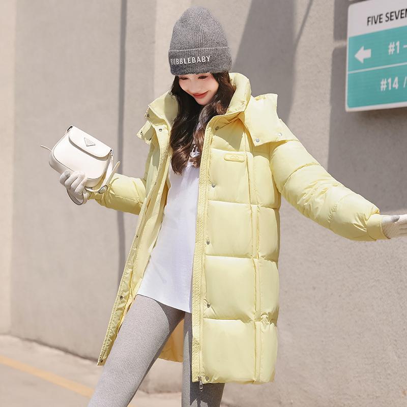 Autumn Winter Thicken Warm Parka Women Casual Solid Color Big Pocket Loose Short Hooded Coat Jackets Outwear
