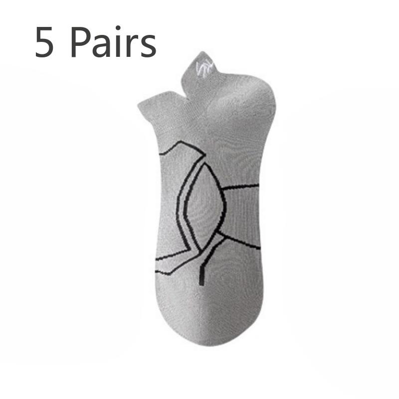 5 Pairs of Men's Summer Thin Deodorant Breathable Sports Running Youth Socks