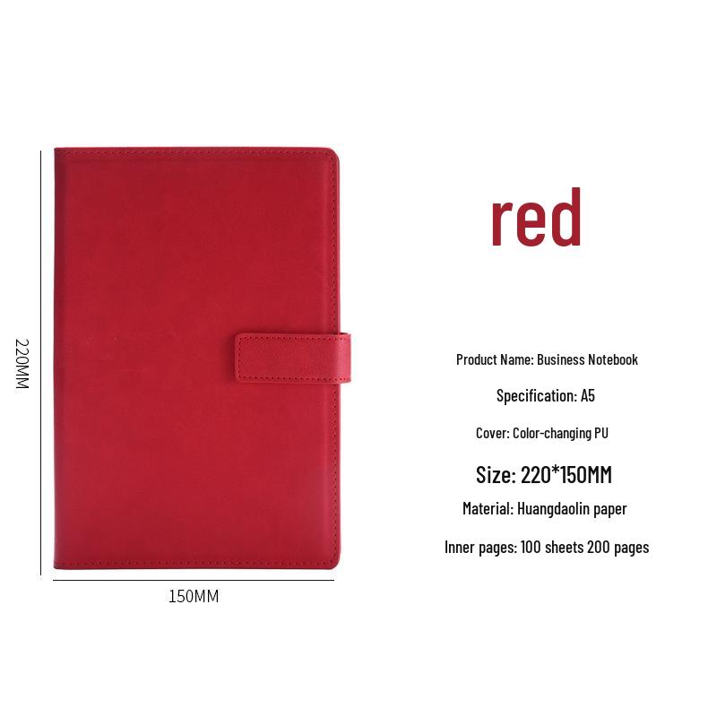 A5 Leather Hardcover Notebook: Simple Design for College Students, Customizable Logo