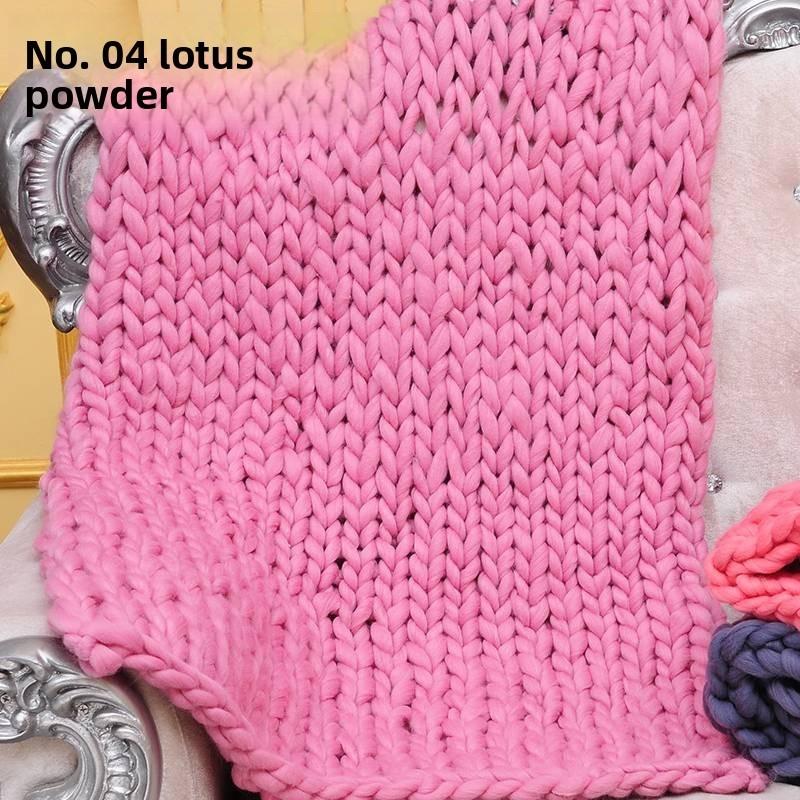 Bearaby Weaving Ultra Coarse Blanket With Solid Color Design For Household Daily