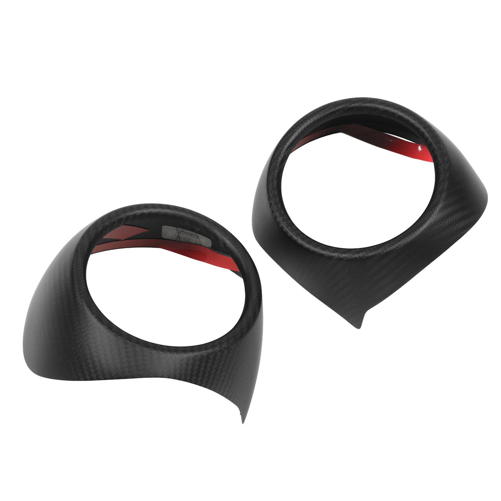 

2 Pcs AC Vent Trim Dry Carbon Outlet Cover Front Dashboard Decoration Sticker Replacement for 2022 and Up LHD