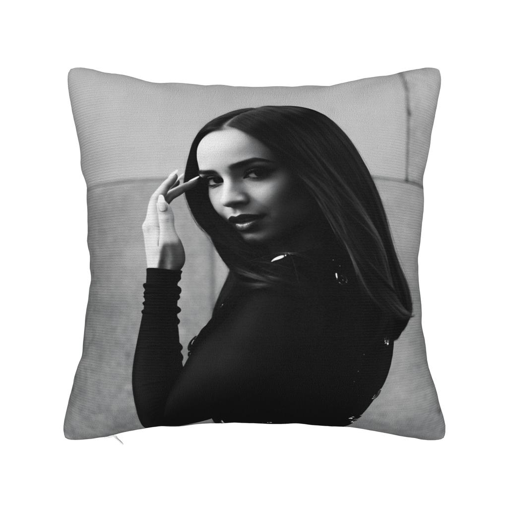 Actor S-Sofia C-Carson Pillow Cover  Novelty Pillow Case For Living Room Chair Soft Cushion Cover Birthday Present