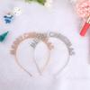 Letter Alloy New Year Headdress Christmas Gift Female Jewelry Rhinestone Crown Korean Style Hair Hoop Merry Christmas Headband