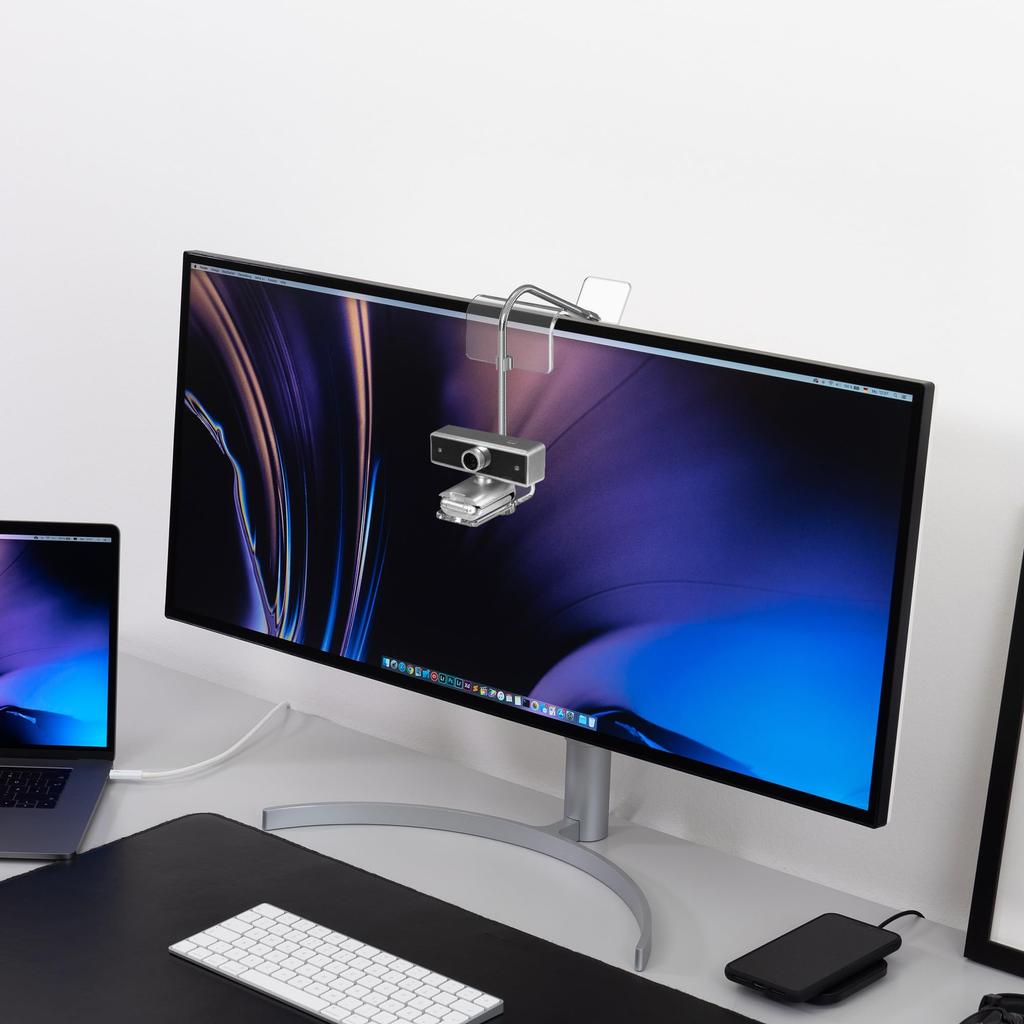 Geekria Acryl Mitte Webcam Platzieren Sie Ihre Webcam überall auf Ihrem Monitor oder Laptop Passend für MX C930 Webcams Bildschirm-/Mittelständer, Bildschirm, Brio, C920x, C922,