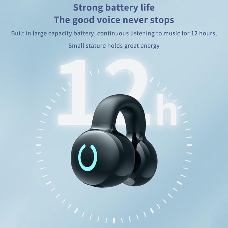 Wireless Earbuds Bluetooth Headset Clip Ear Noise Reduction Earphone Single Ear Headphones For Sport Running Music Headset