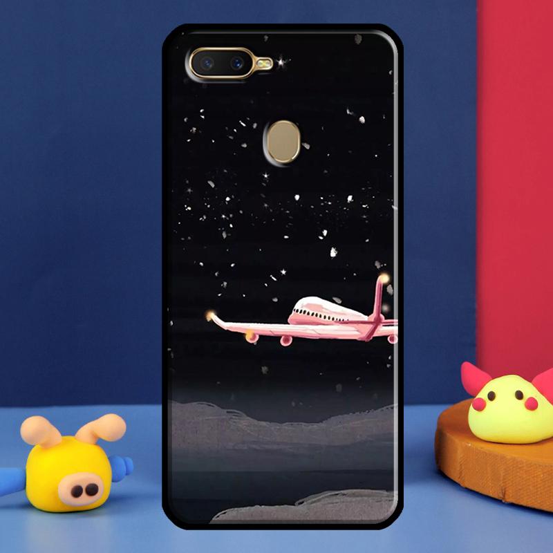 Airplane Travel For Oppo A54 A57 S A78 A58 A98 A5 A9 A91 A15 A16 A17 A52 A72 A76 A96 A74 A94 A77 Phone Case