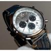 Used A high-quality chronograph watch suitable for an adult's watch [Detailed dial with tachymeter x craft leather selection/new] Panda color dial 