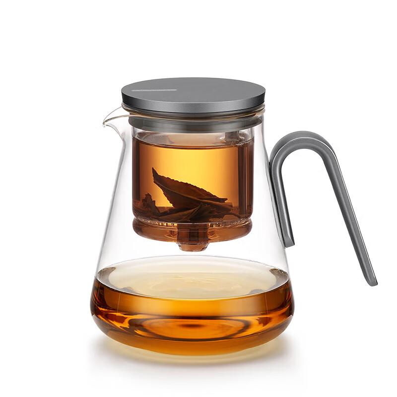 Magnetic Rotating Glass Tea Infuser Teapot