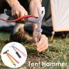 29/30cm Tent Hammer Aluminium Tent Canopy Stake Hammer Outdoor Multifunctional Camping Mallet with Hook Field Survival Equipment