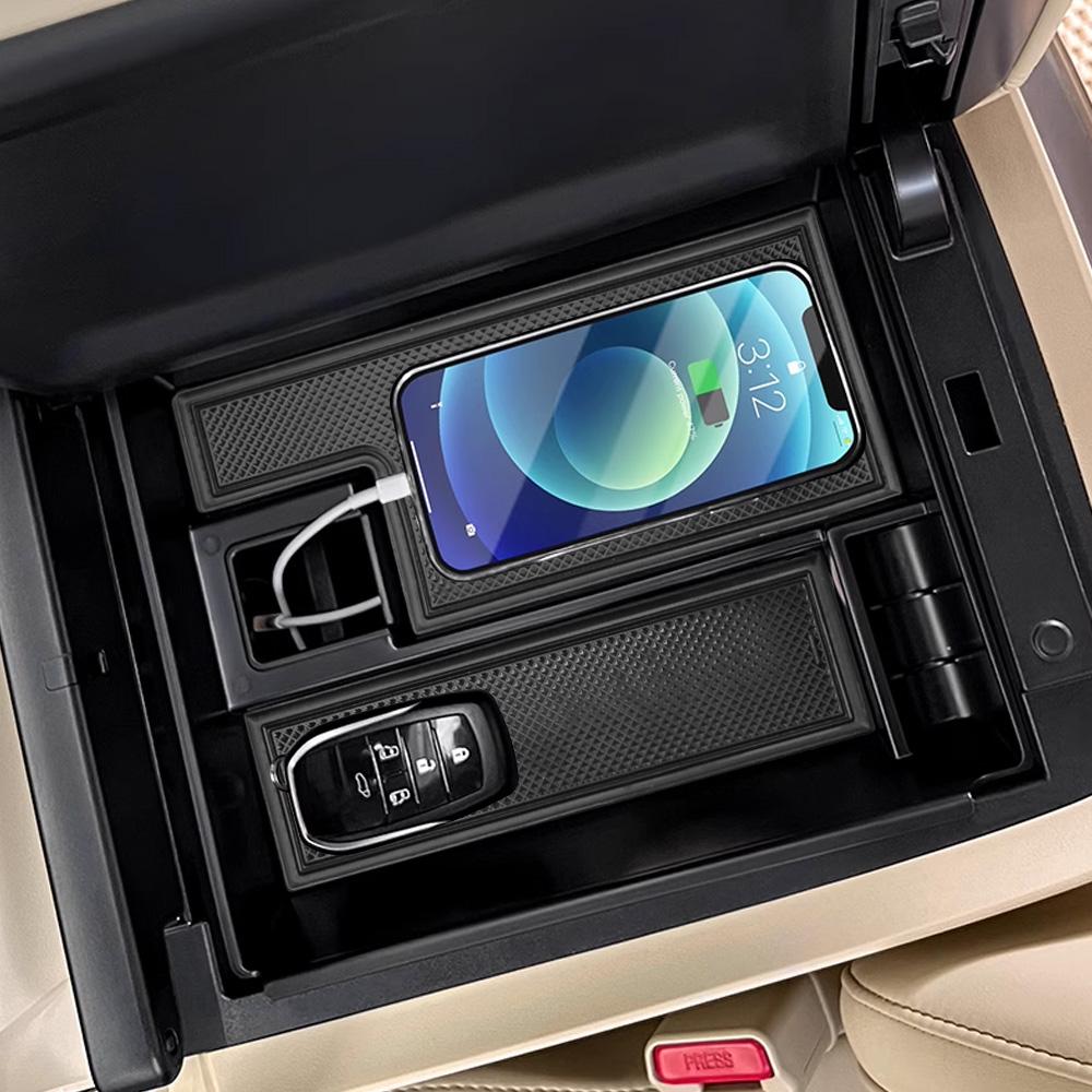 Car Armrest Storage Box for Toyota Alphard Vellfire AH30 2015 - 2019 Central Console Container Organzier Stowing Accessories